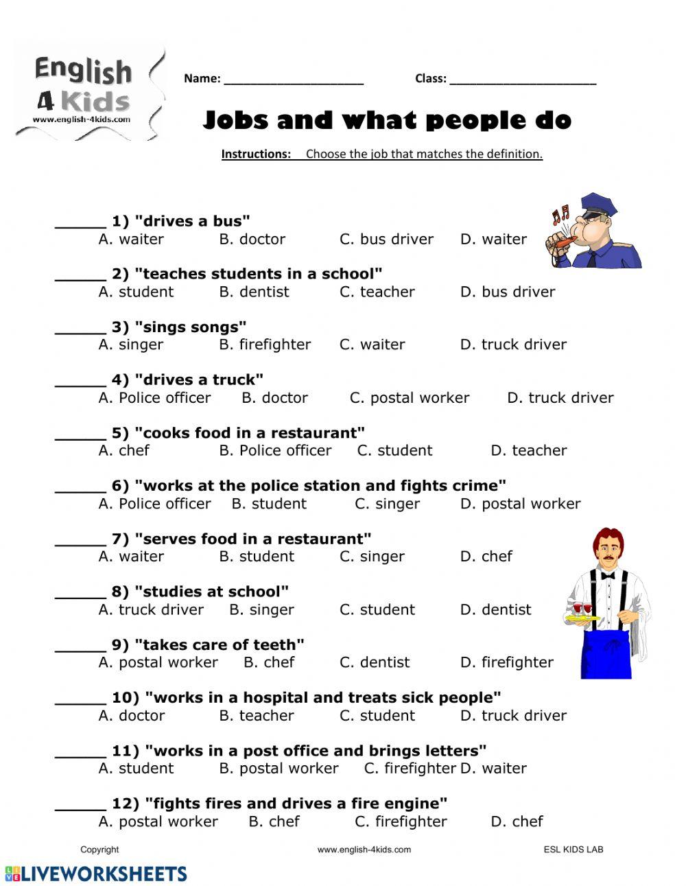 Jobs and professions