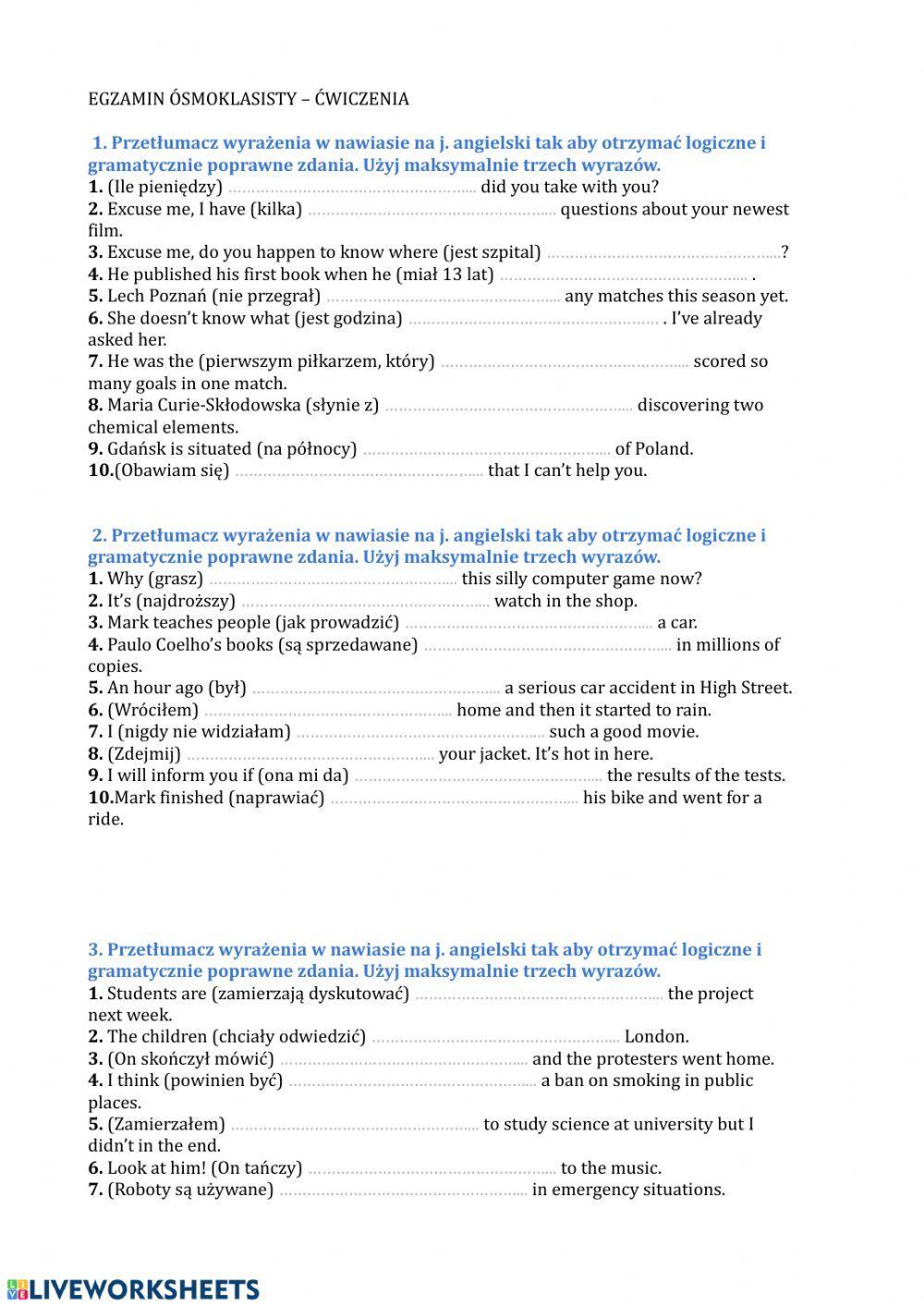 Egzamin ósmoklasisty