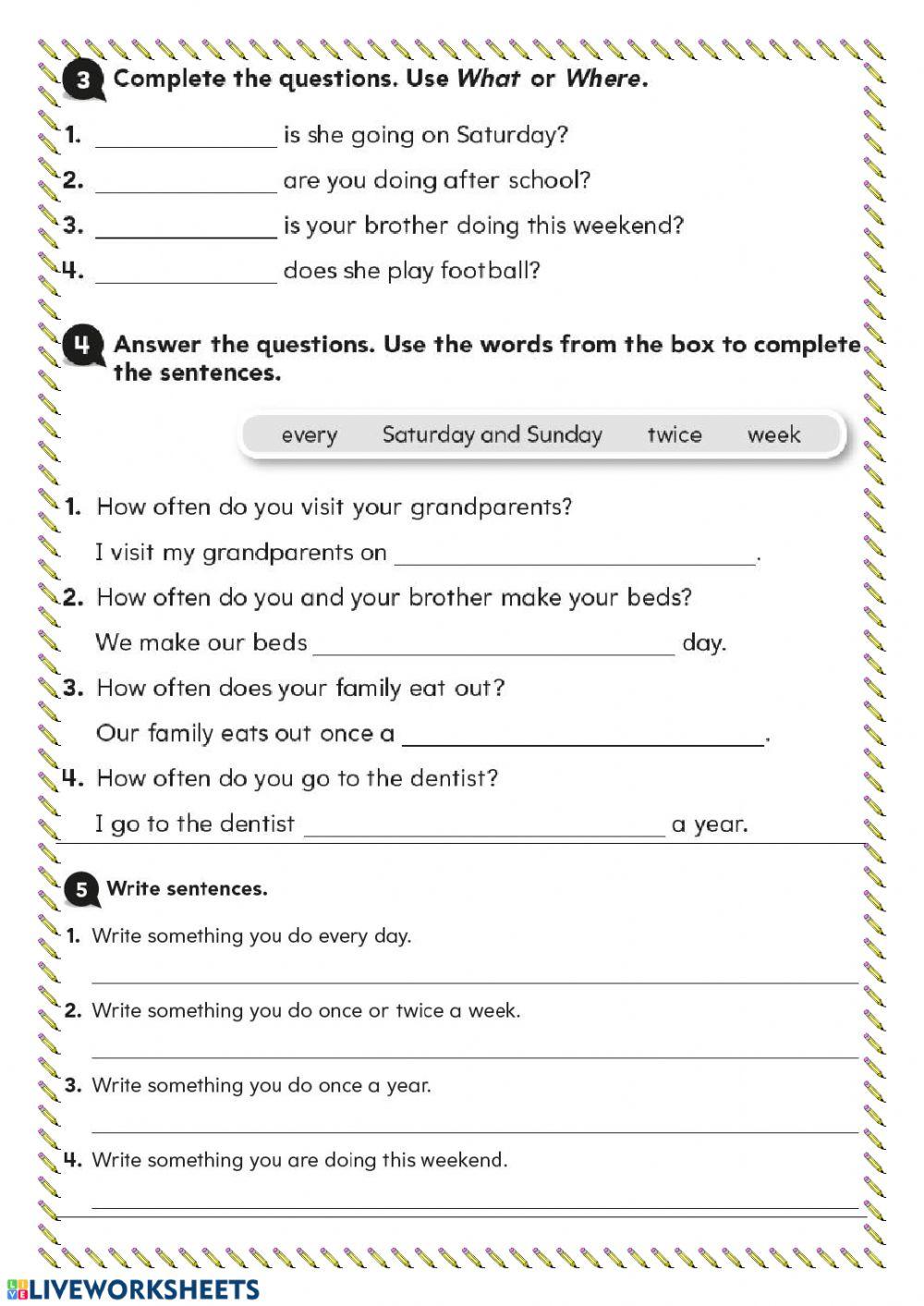 Revision: Our schedule