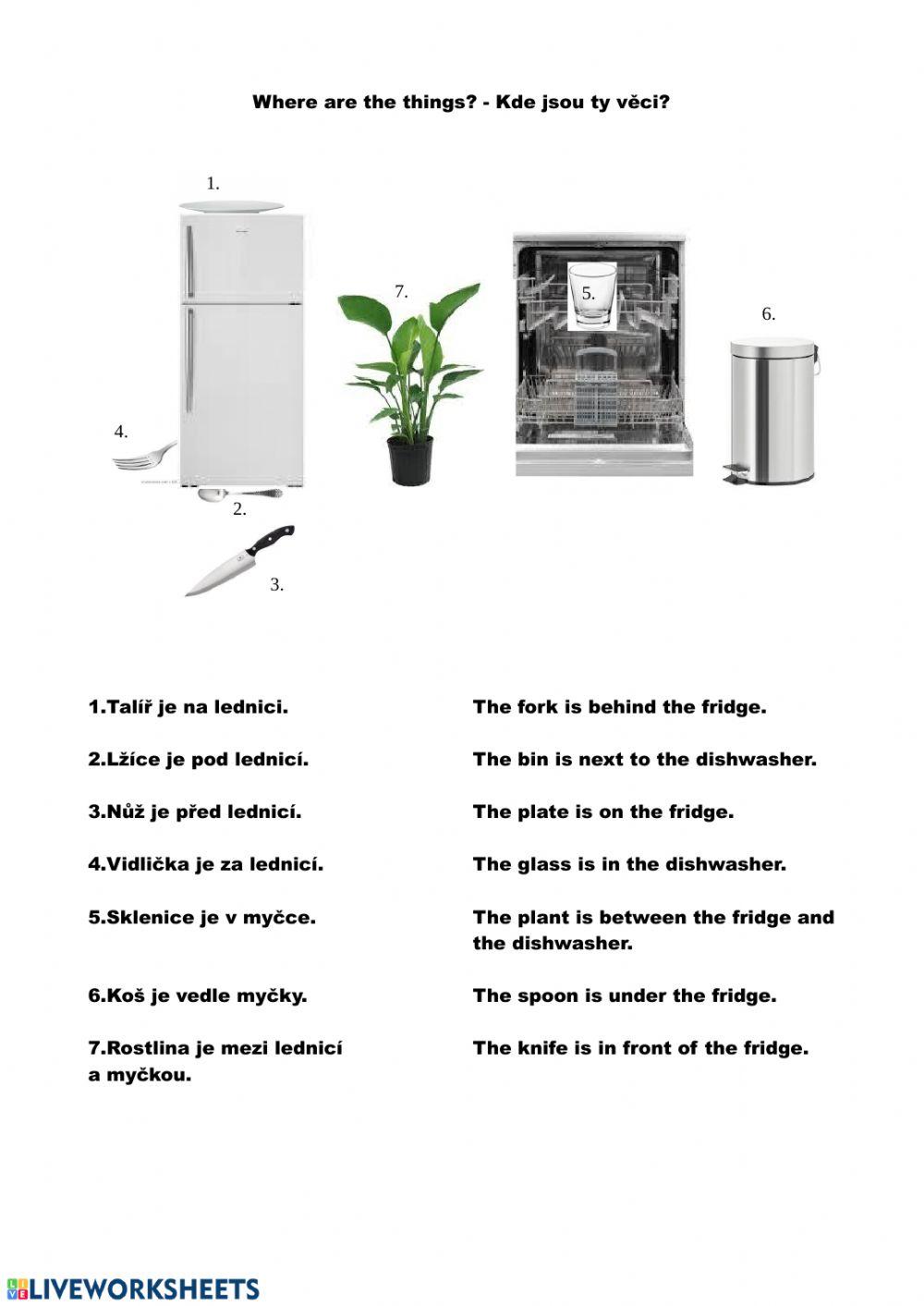 Prepositions of place - matching
