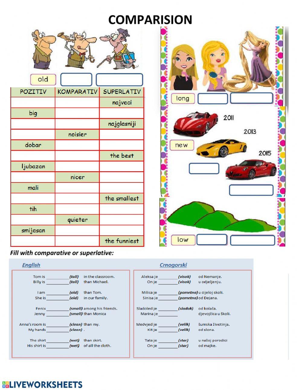 Komparacija u Engleskom