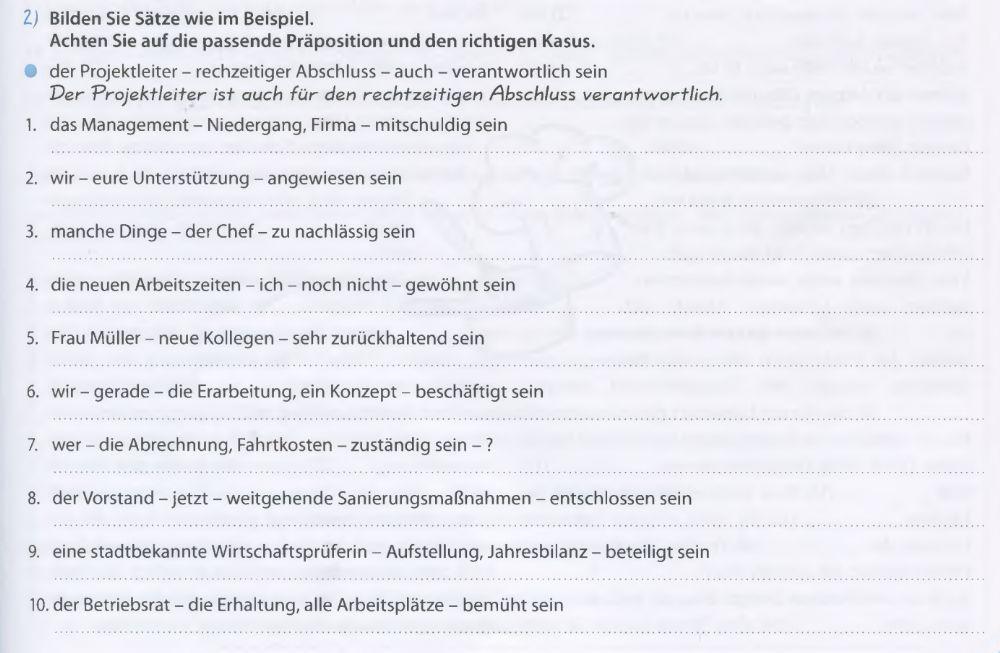 Rektion der Adjektive