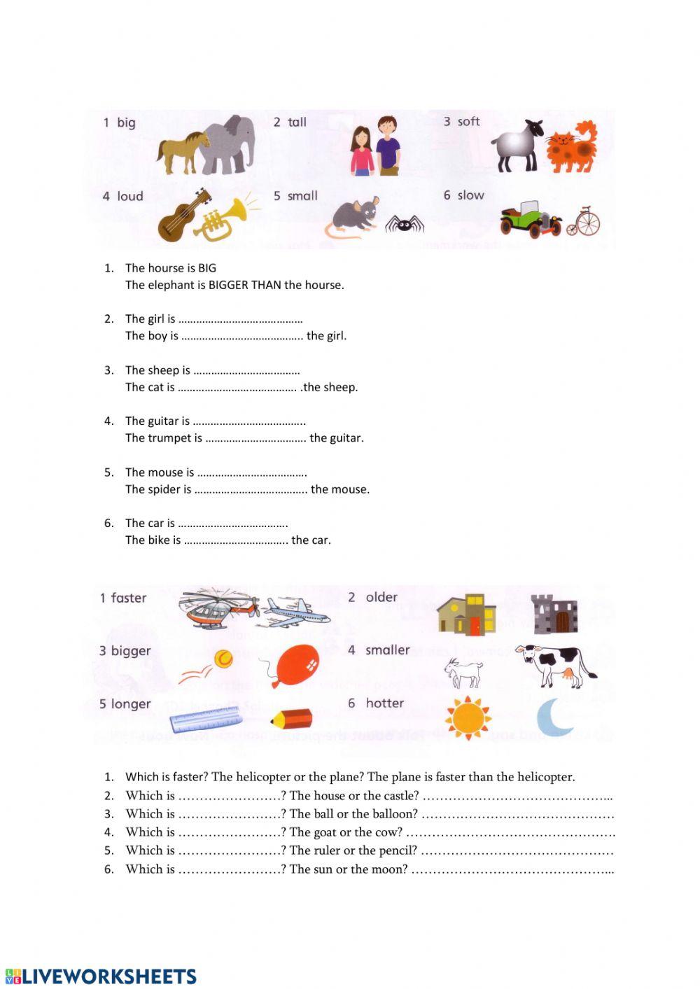Comparative adjectives