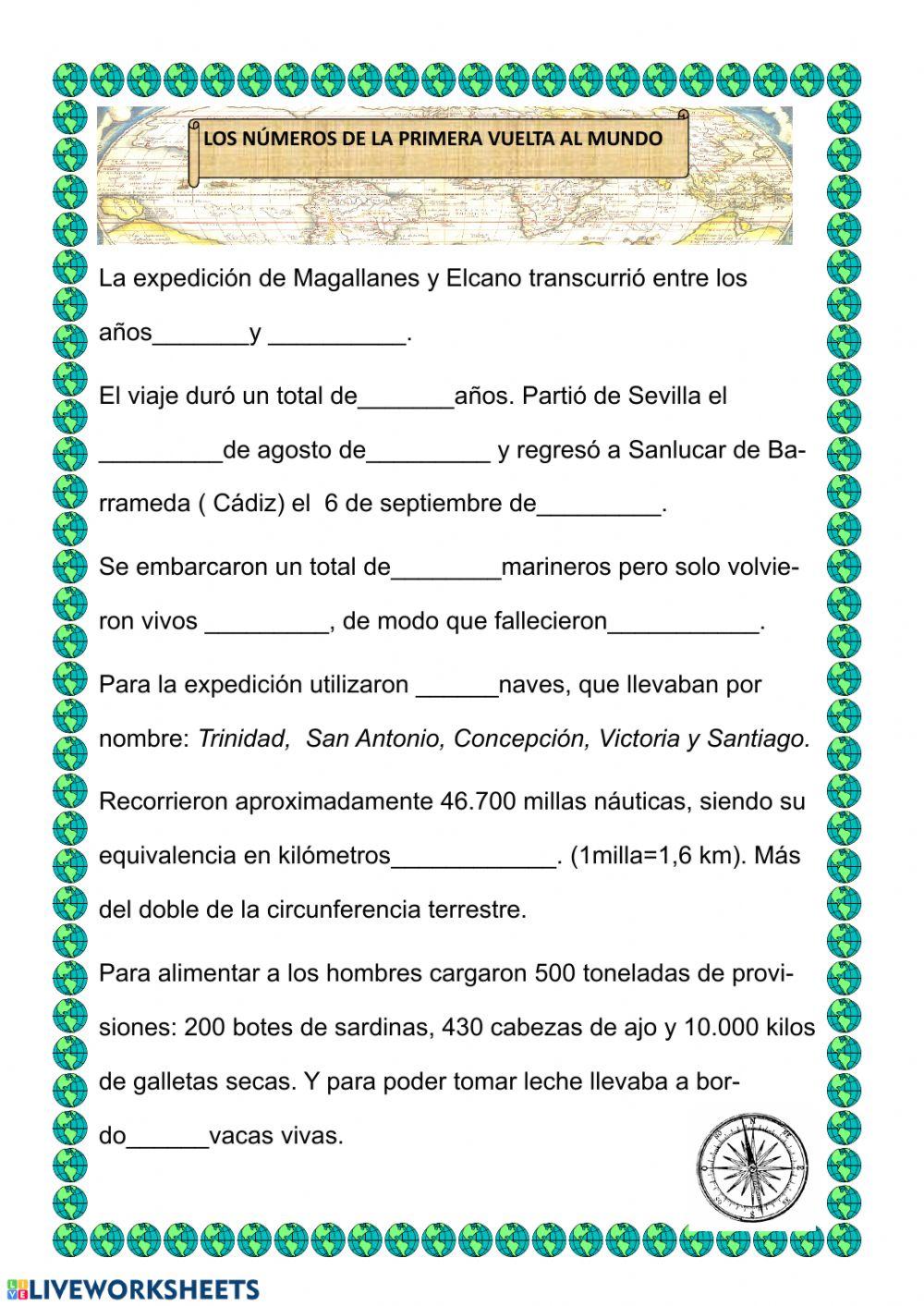 Los números del viaje de Magallanes