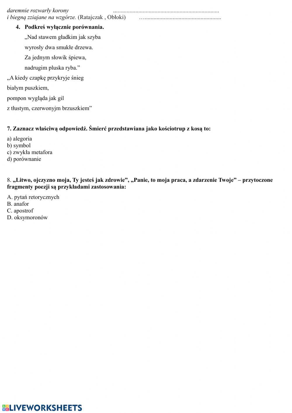 Środki stylistyczne