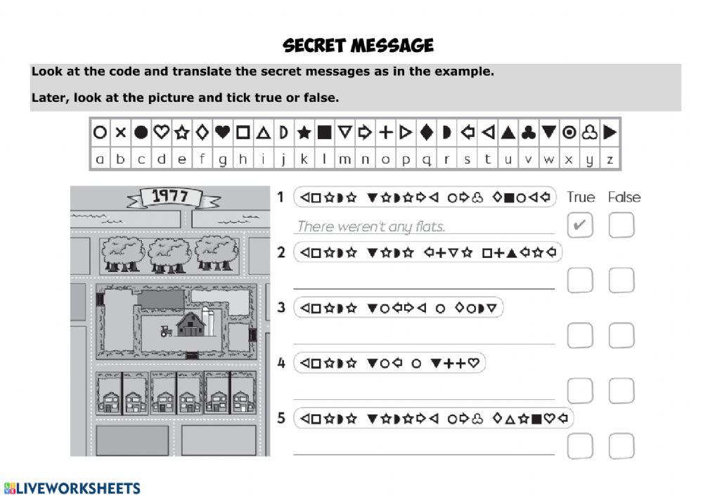 Secret Message | LiveWorksheets | 5416191