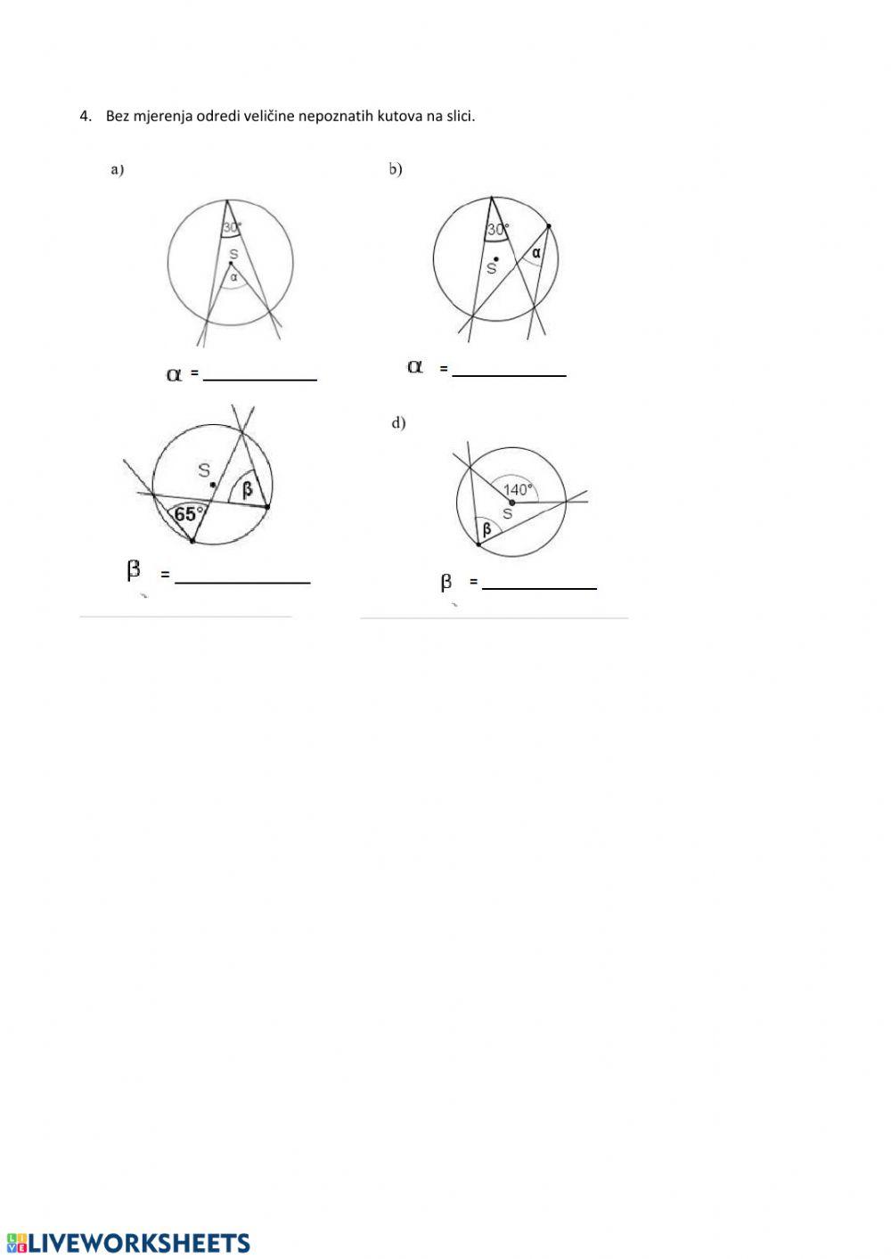 Obodni i središnji kut C