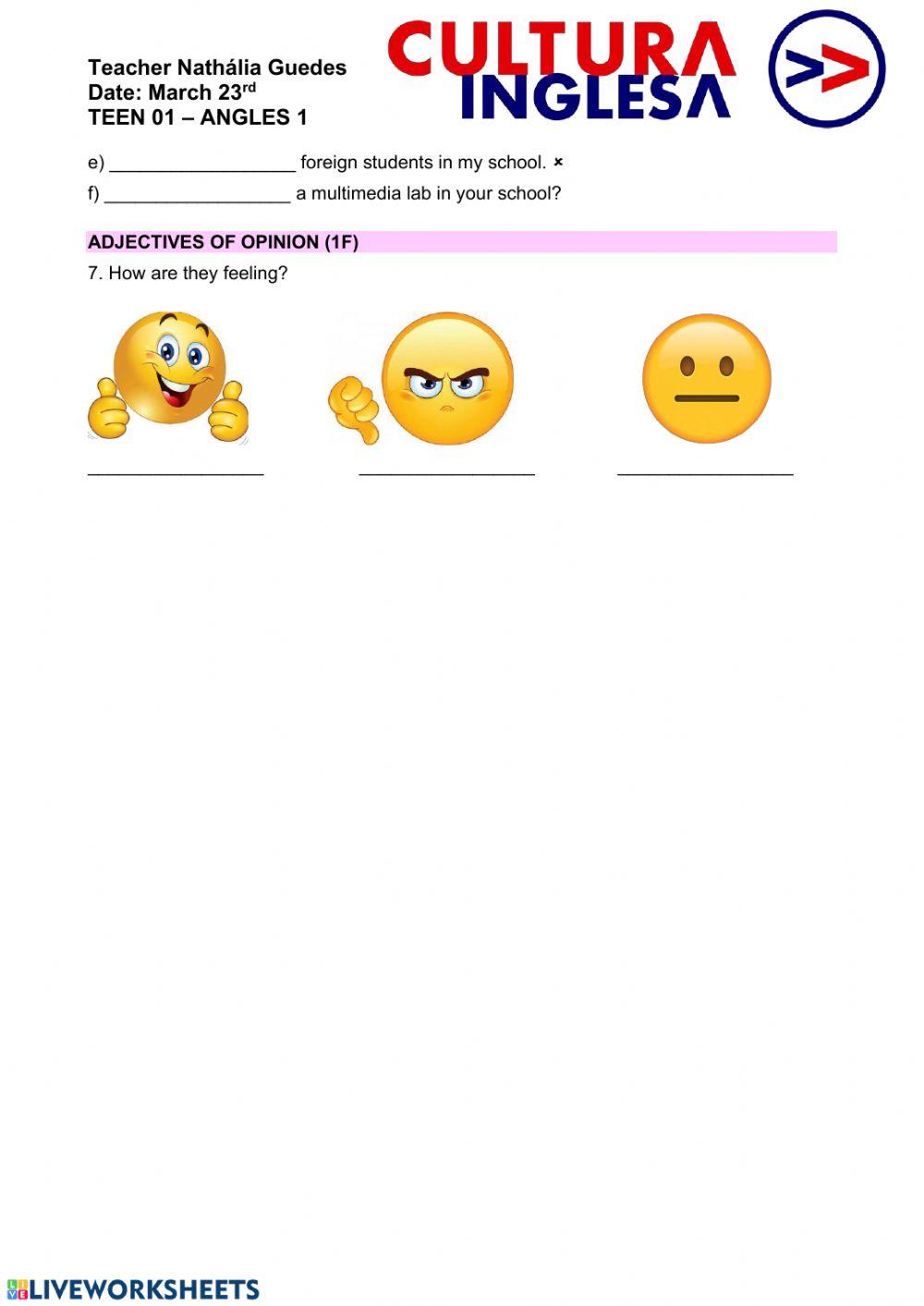 Teen 01 Review Unit 1