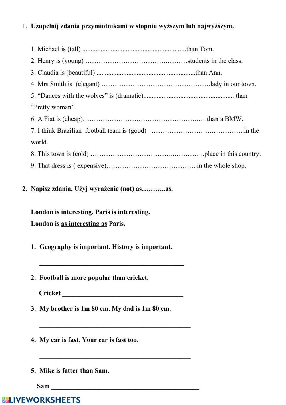 Comparison- too-enough