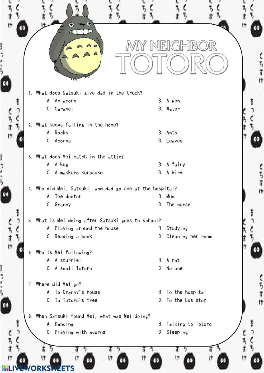 Totoro Multiple Choice