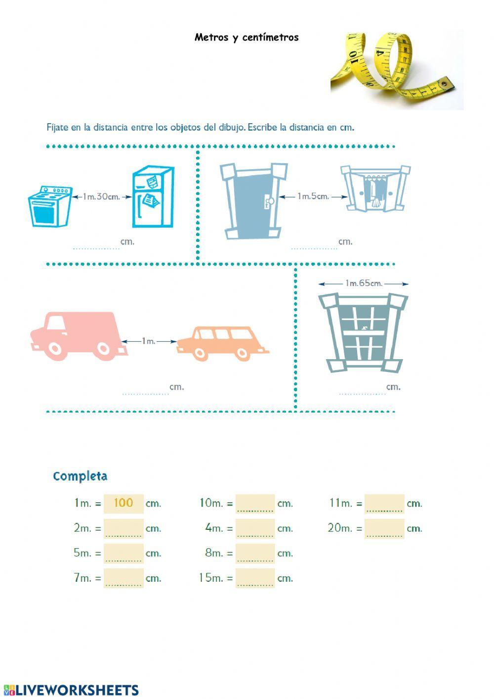 Metros y centímetros