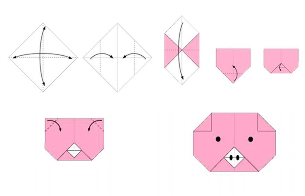 Cerdito de origami