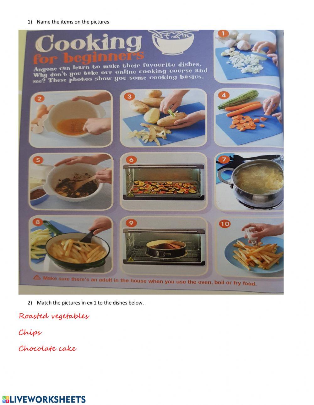 Cooking and eating vocabulary