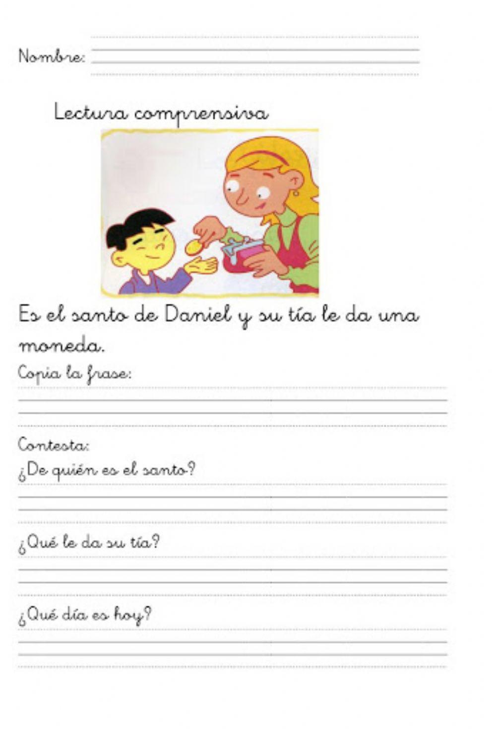 Lectura comprensiva de una frase 2