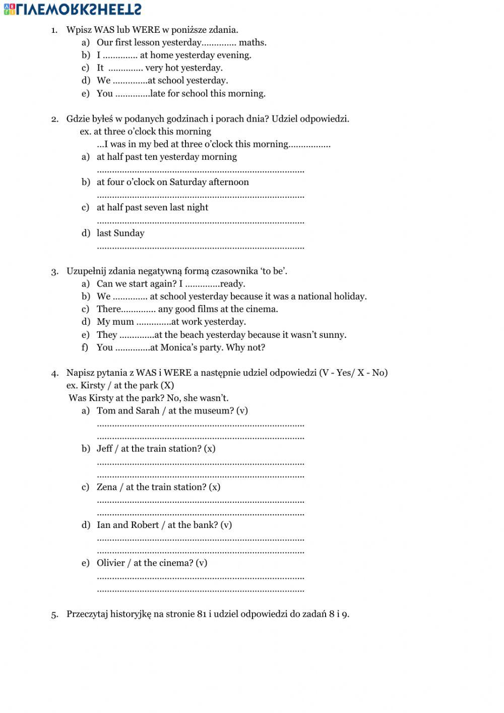 Was, were Steps Plus 5