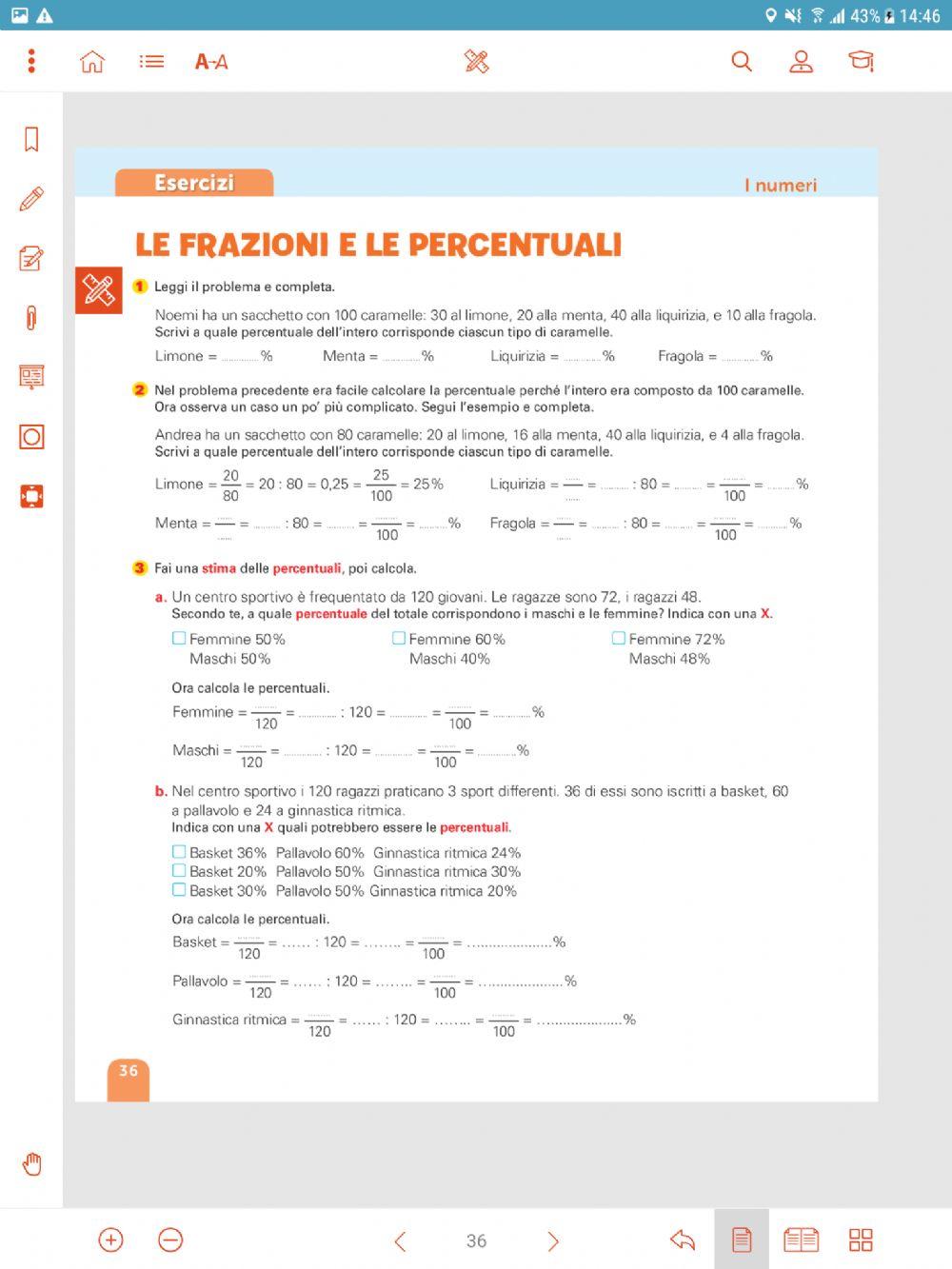 Frazioni e percentuali