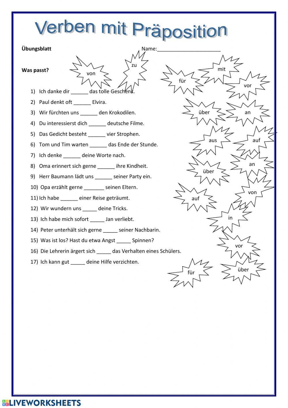 Verben mit Präposition