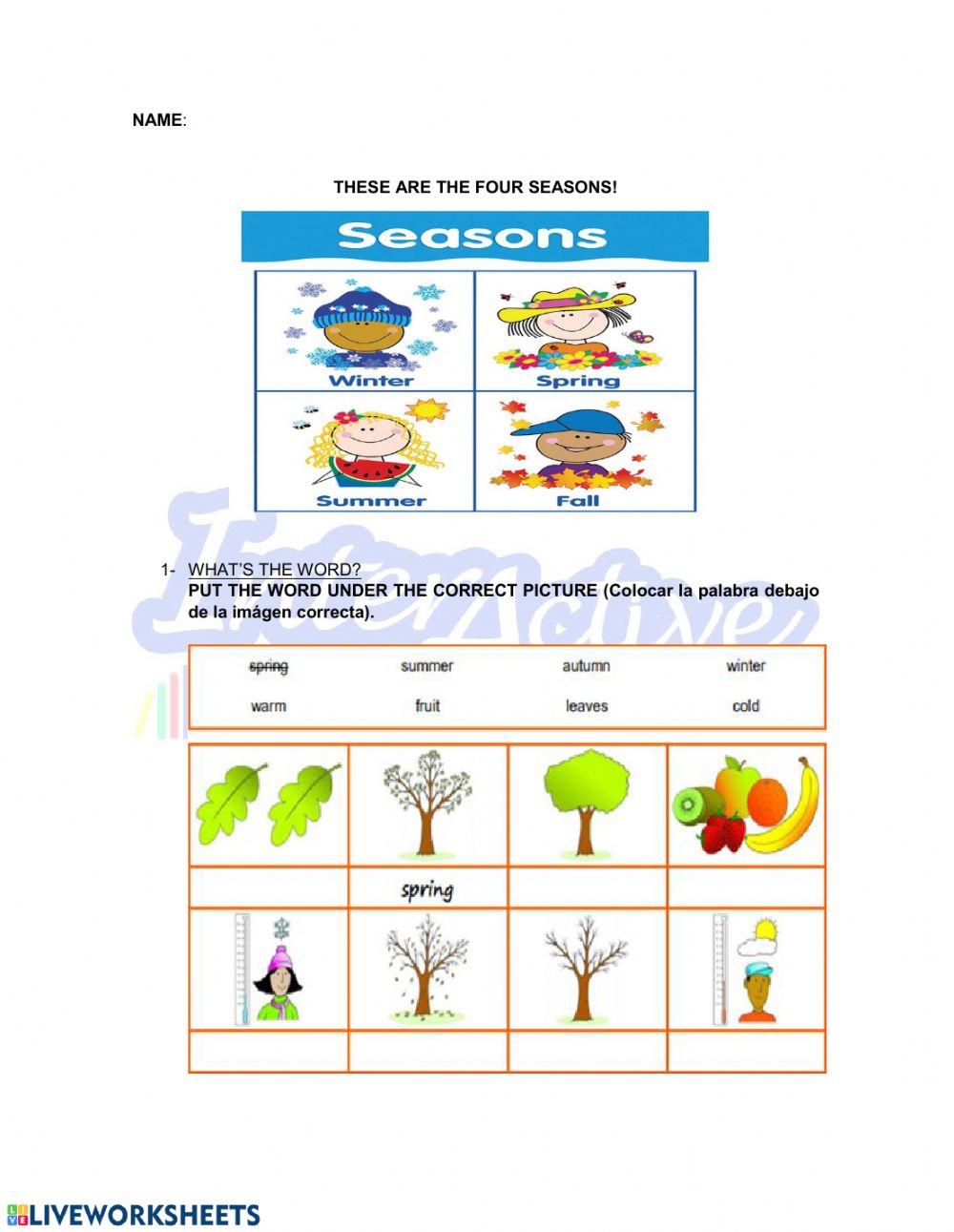 Kids 4 - Seasons- Extra Practice