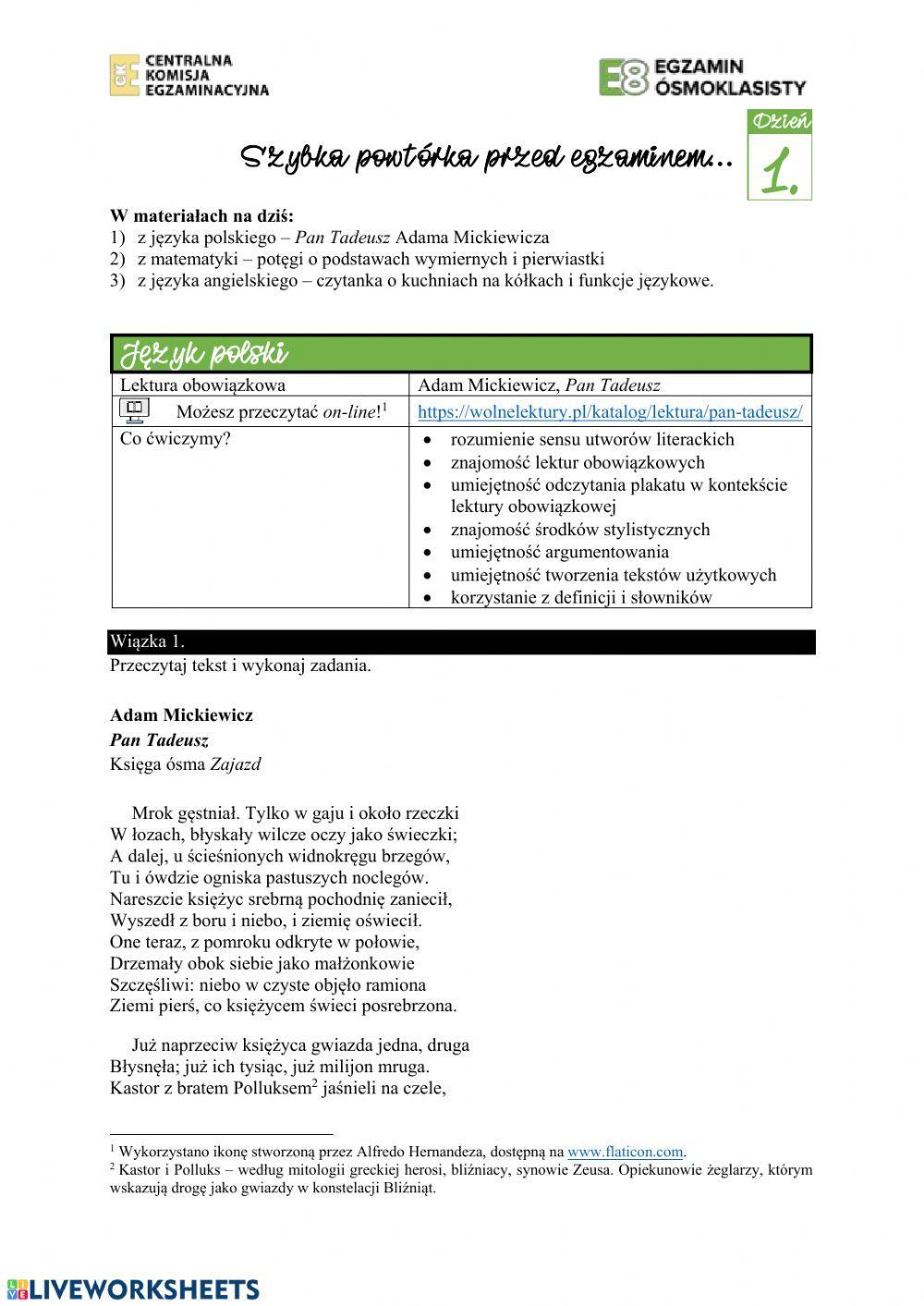 CKE Powtórka przed egzaminem