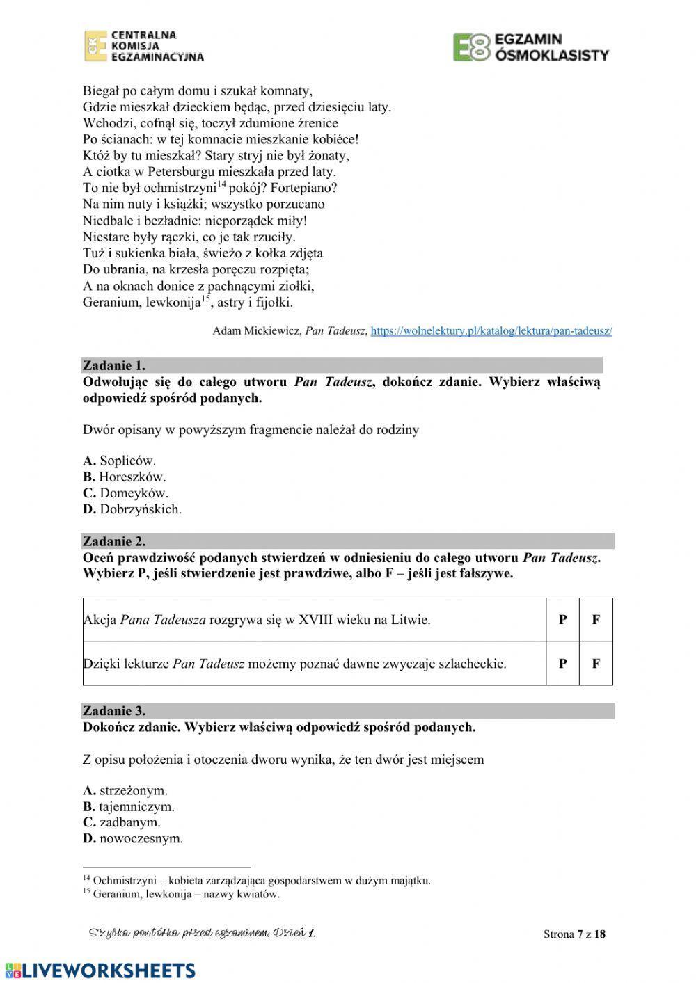 CKE Powtórka przed egzaminem