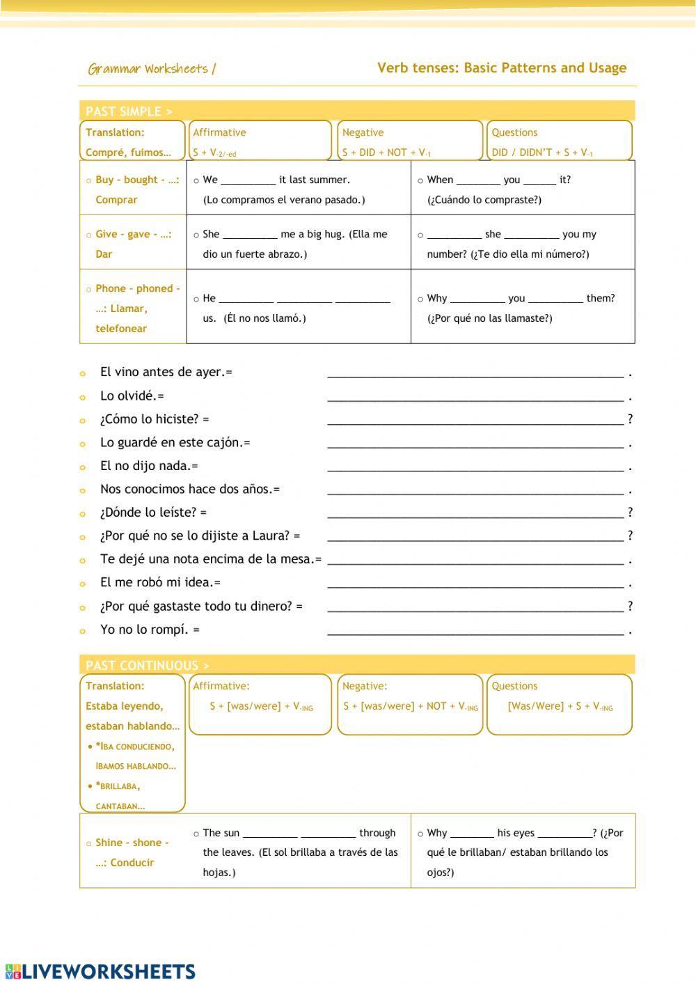 Past Simple and Past Continuous