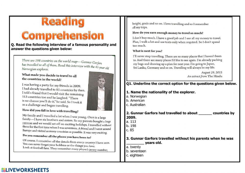 Reading Comprehension