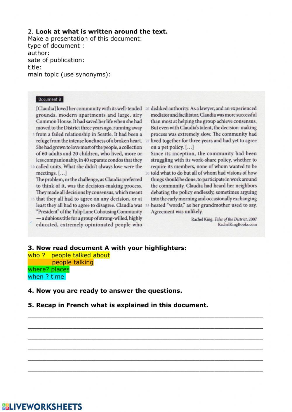 U4 Co housing doc B & comparison
