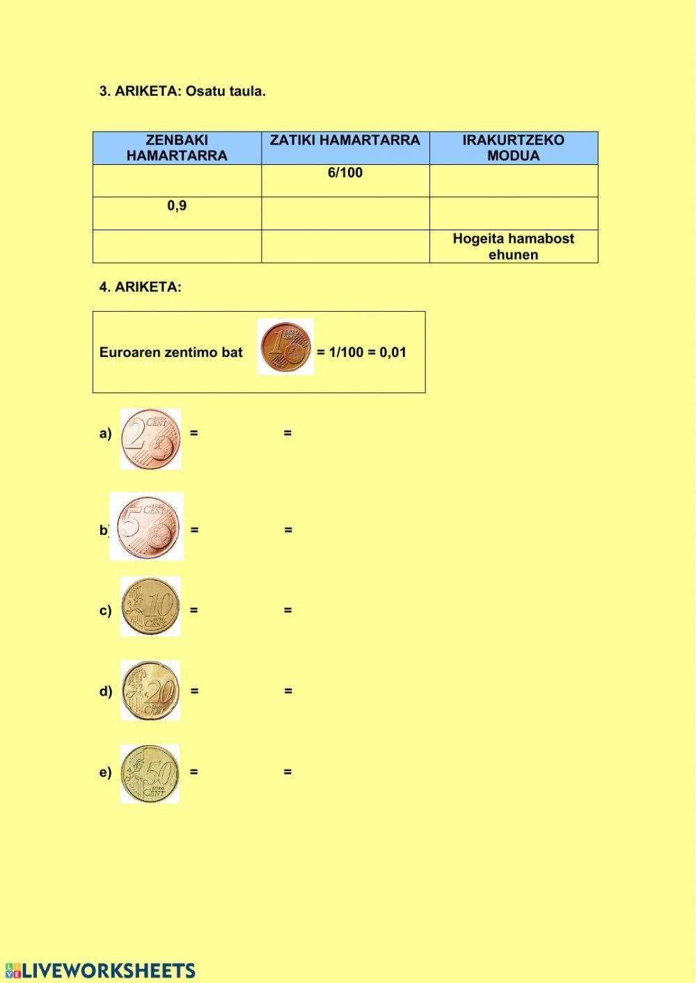 Zatiki hamartarra eta zenbaki hamartarra