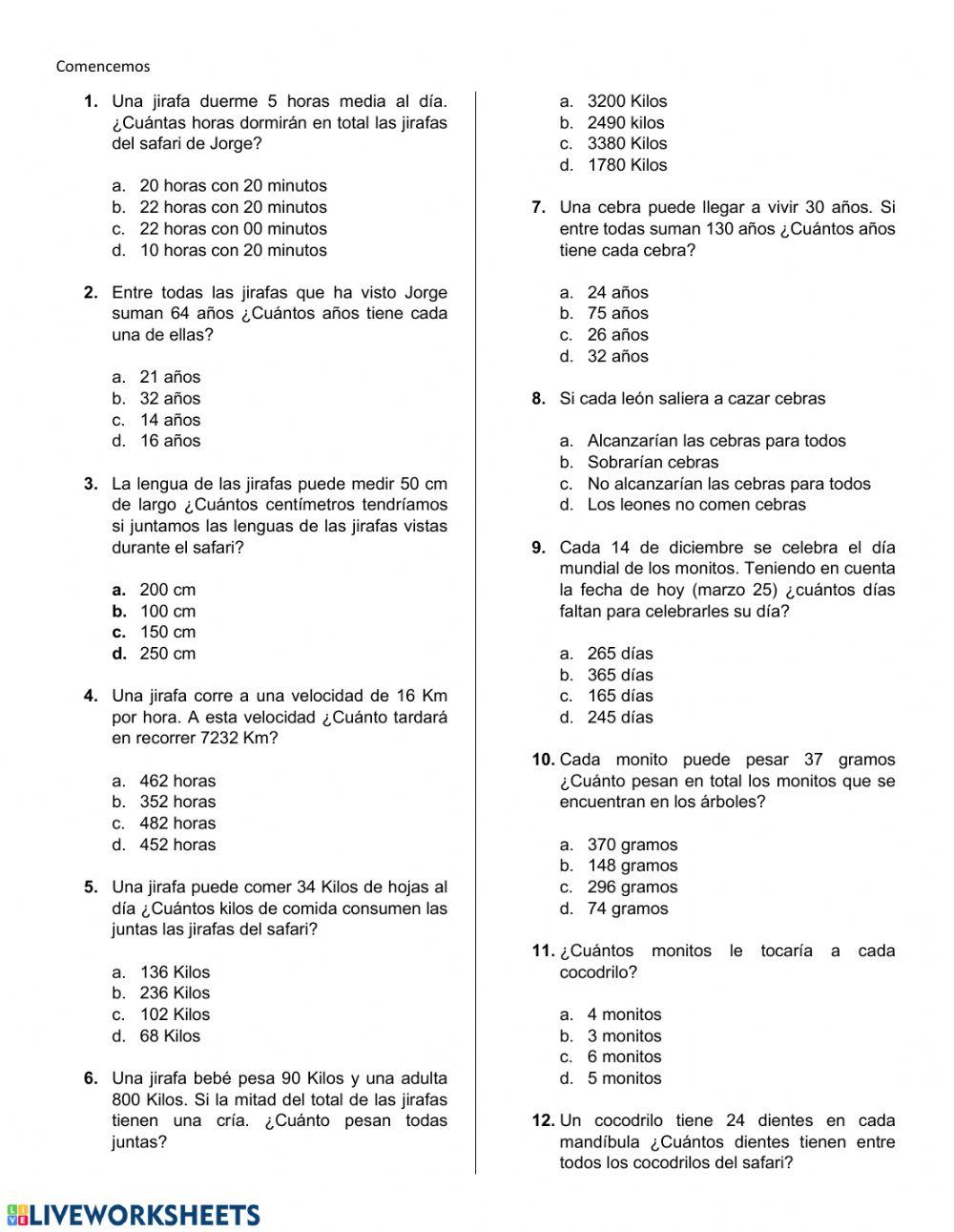 Operaciones básicas