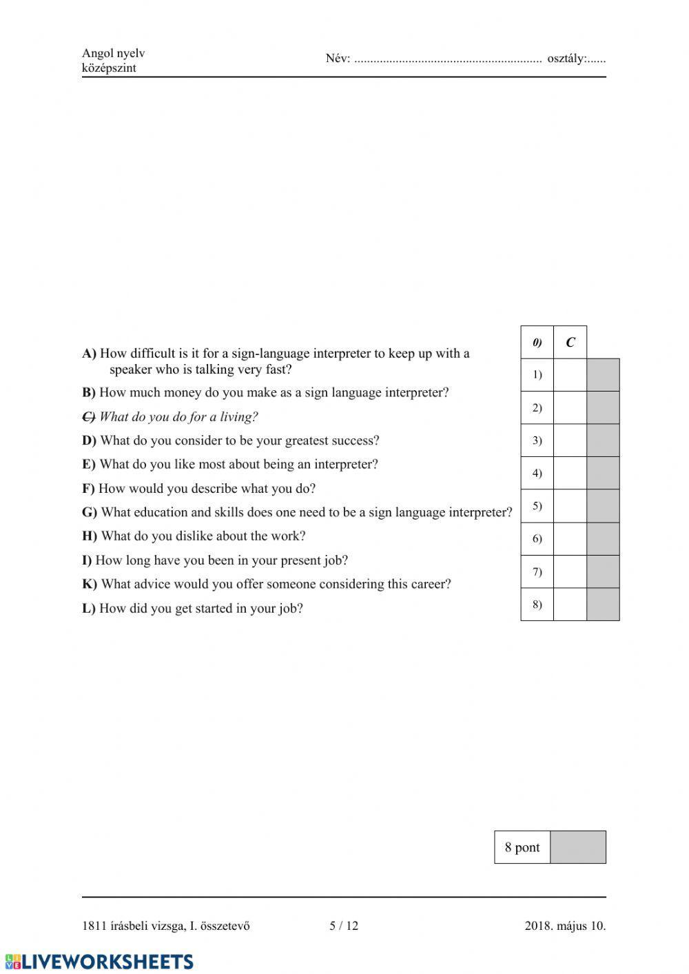 Reading Comprehension