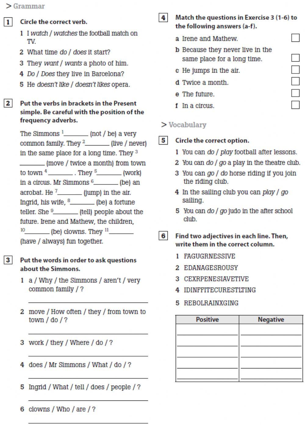 Revision vocabulary unit 1 wu2 TEST