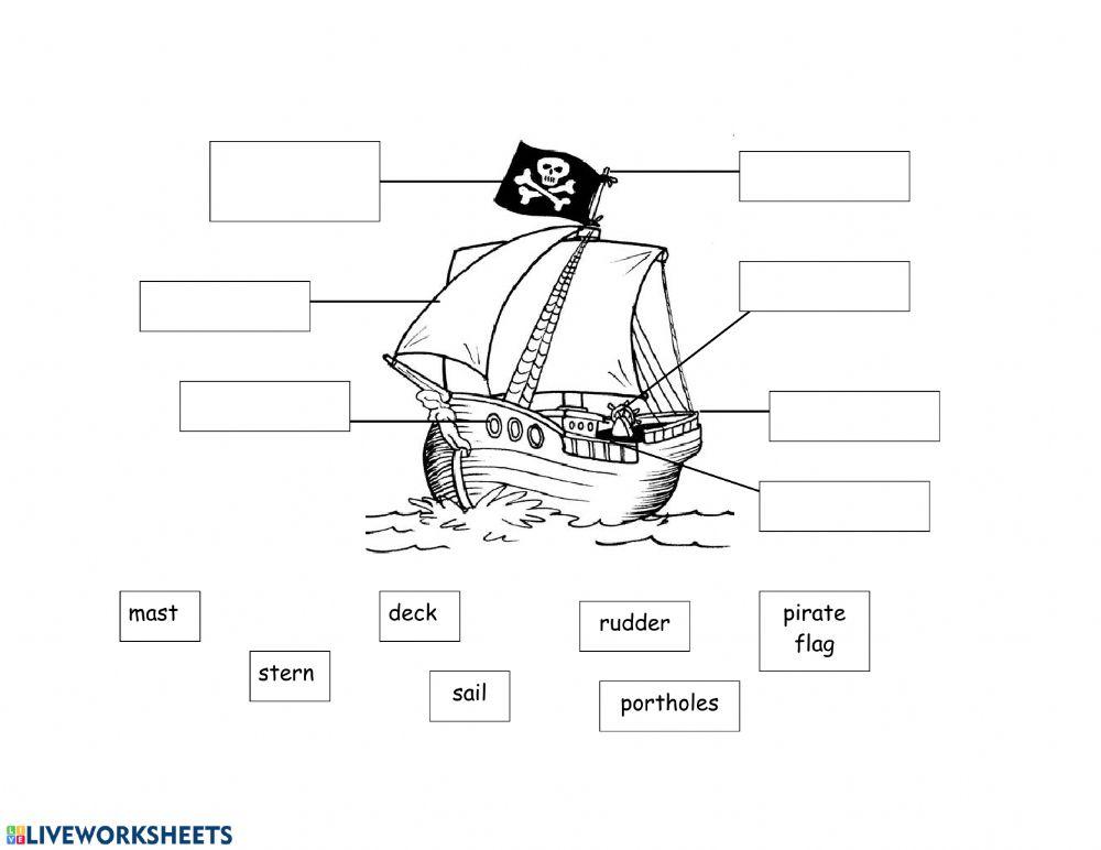 Parts Of Ship Online Exercise For Live Worksheets parts-of-a-ship-for-kids