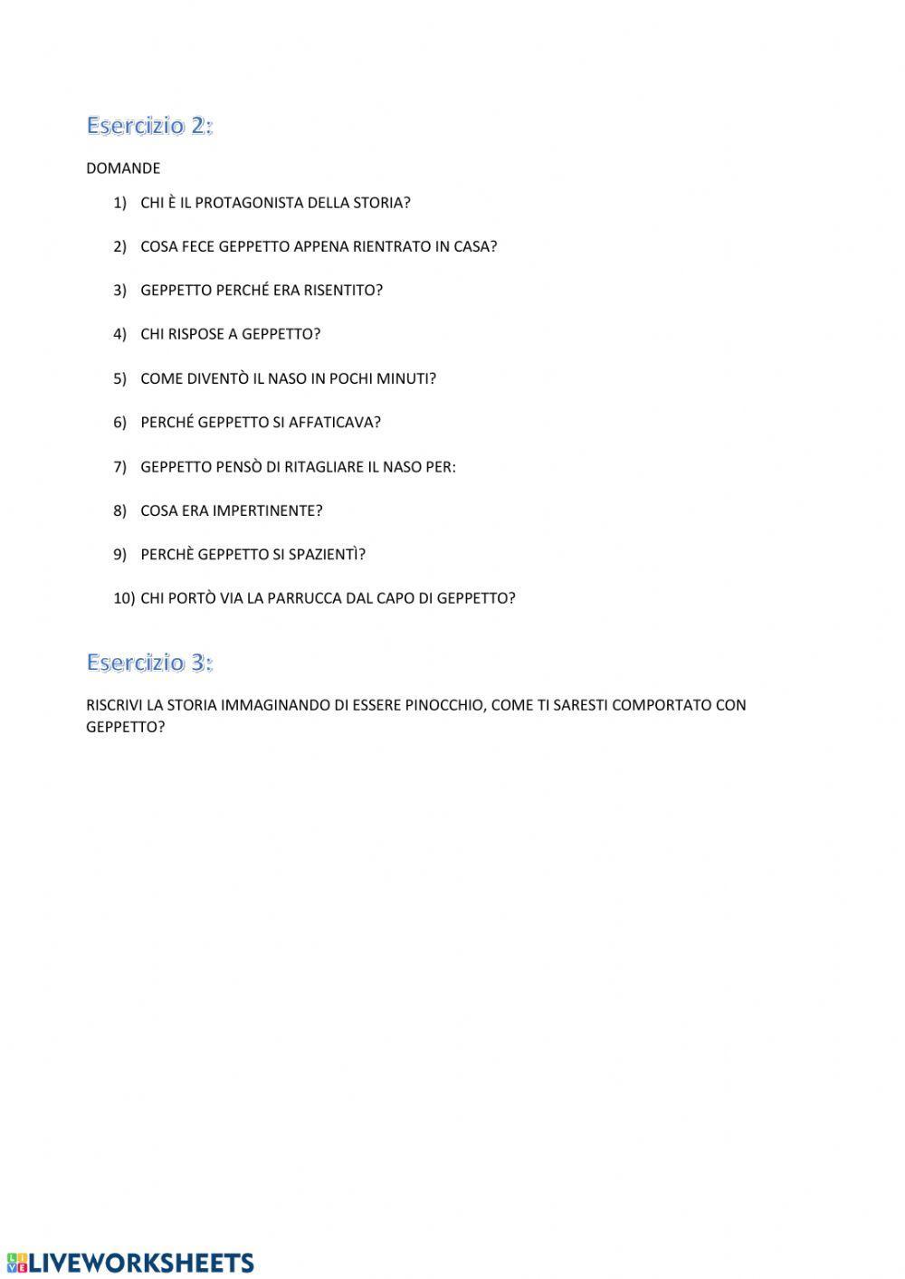 Lettura e comprensione testo