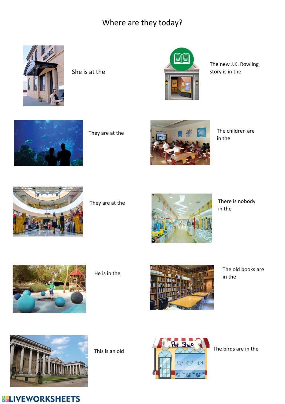 Places in town YoungStars4-unit4-where