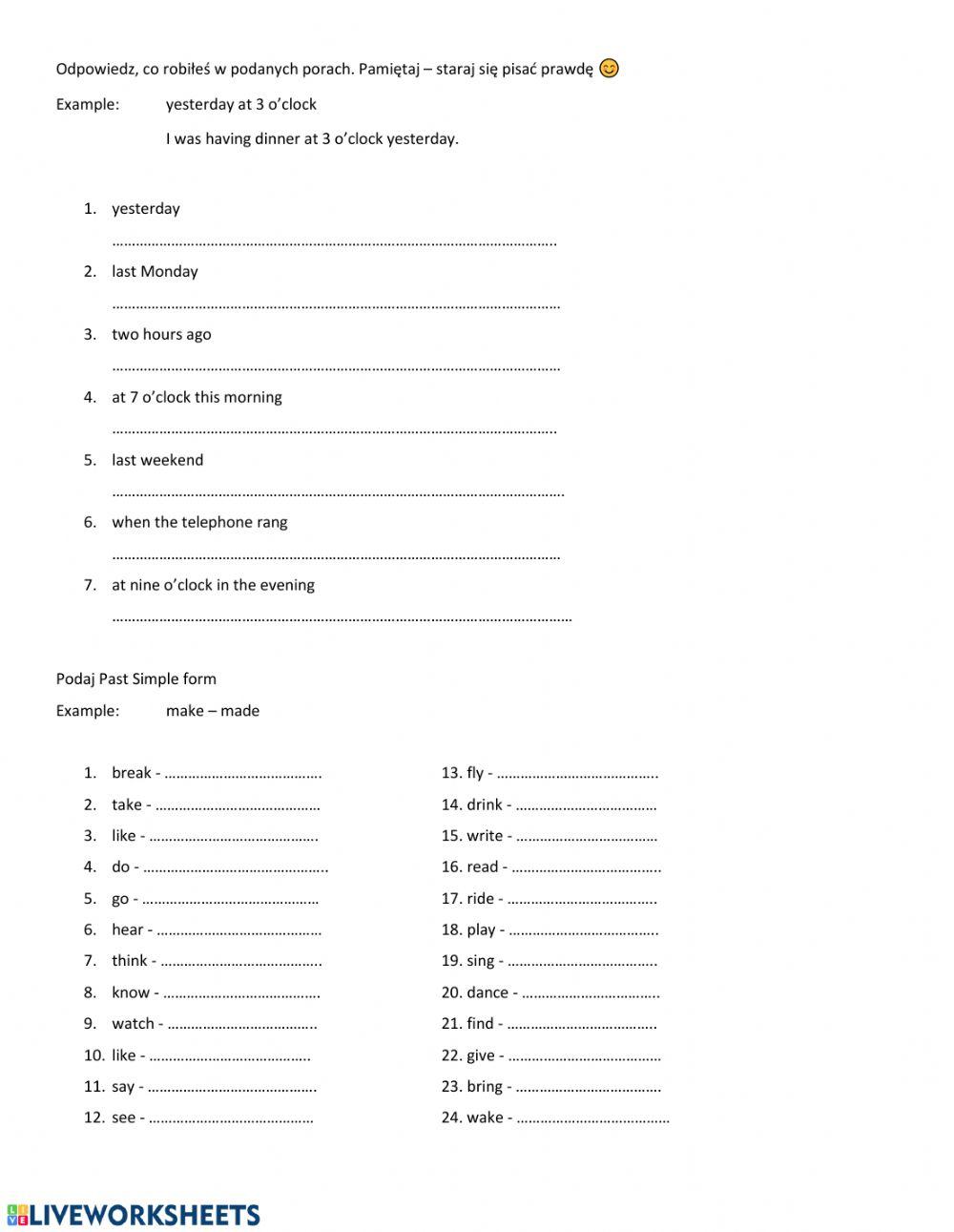 Past Simple and Past Continuous