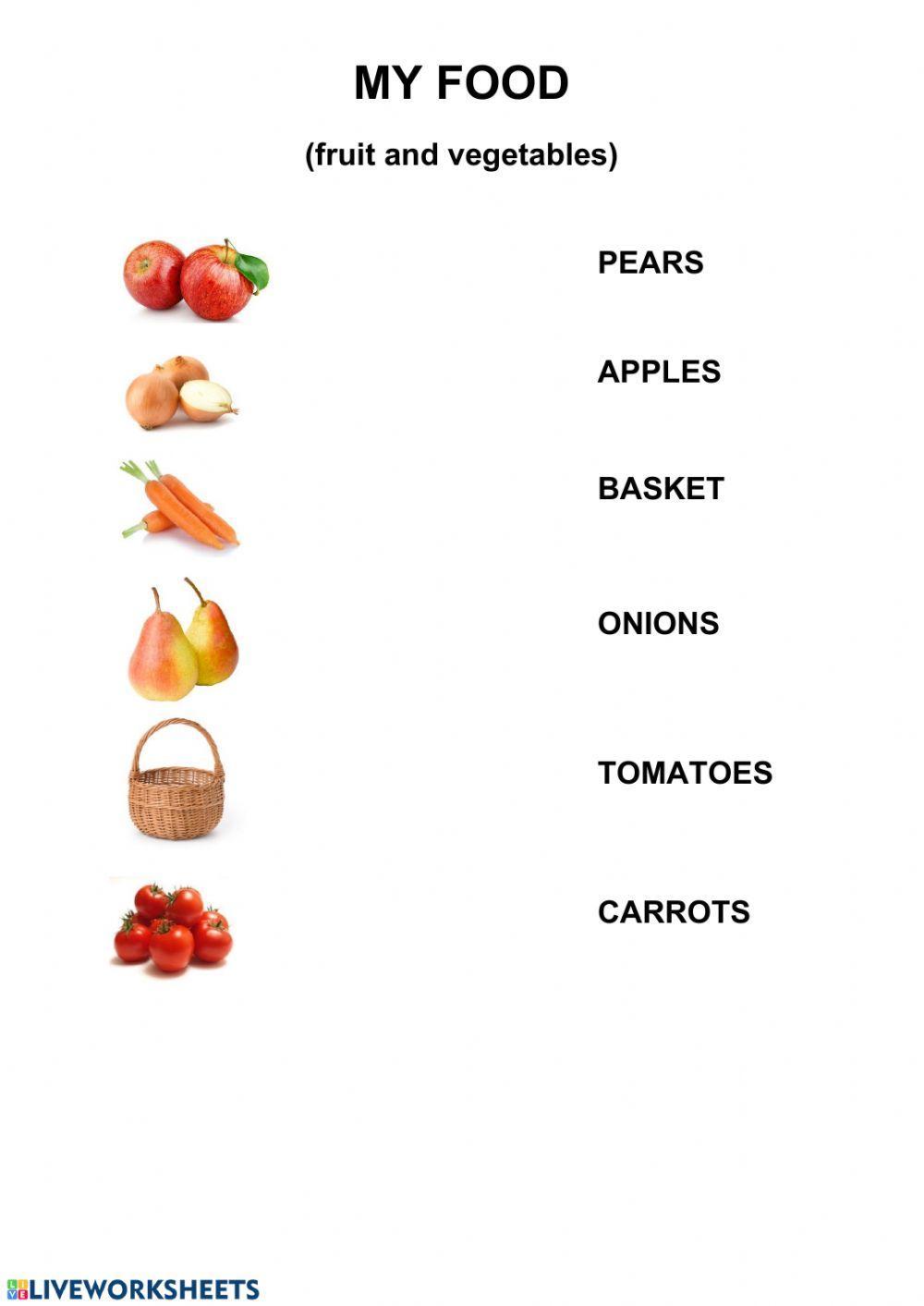 My food (fruit and vegetables), 1st grade, Smiles