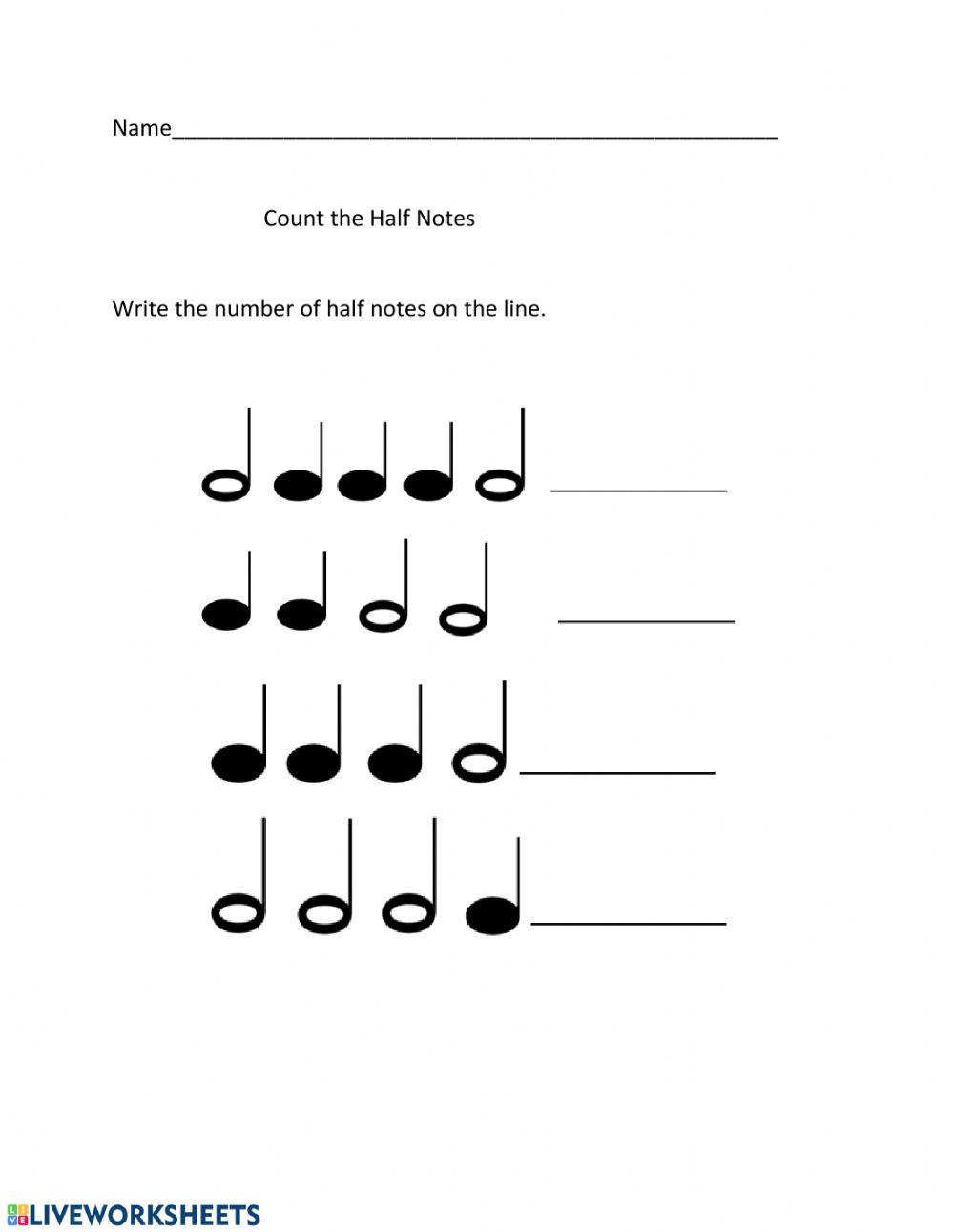 Counting Half Notes and Quarter Notes