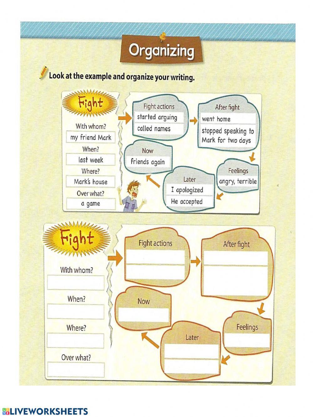 A fight worksheet Live Worksheets