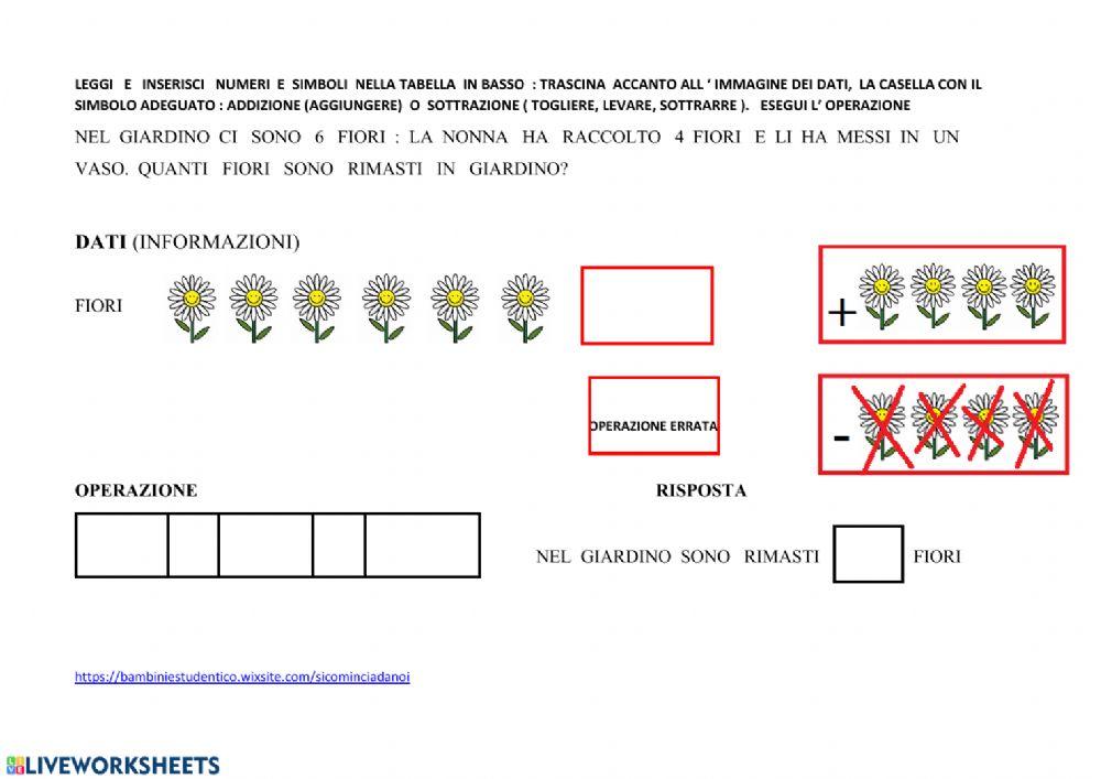 Problema : addizione o sottrazione?