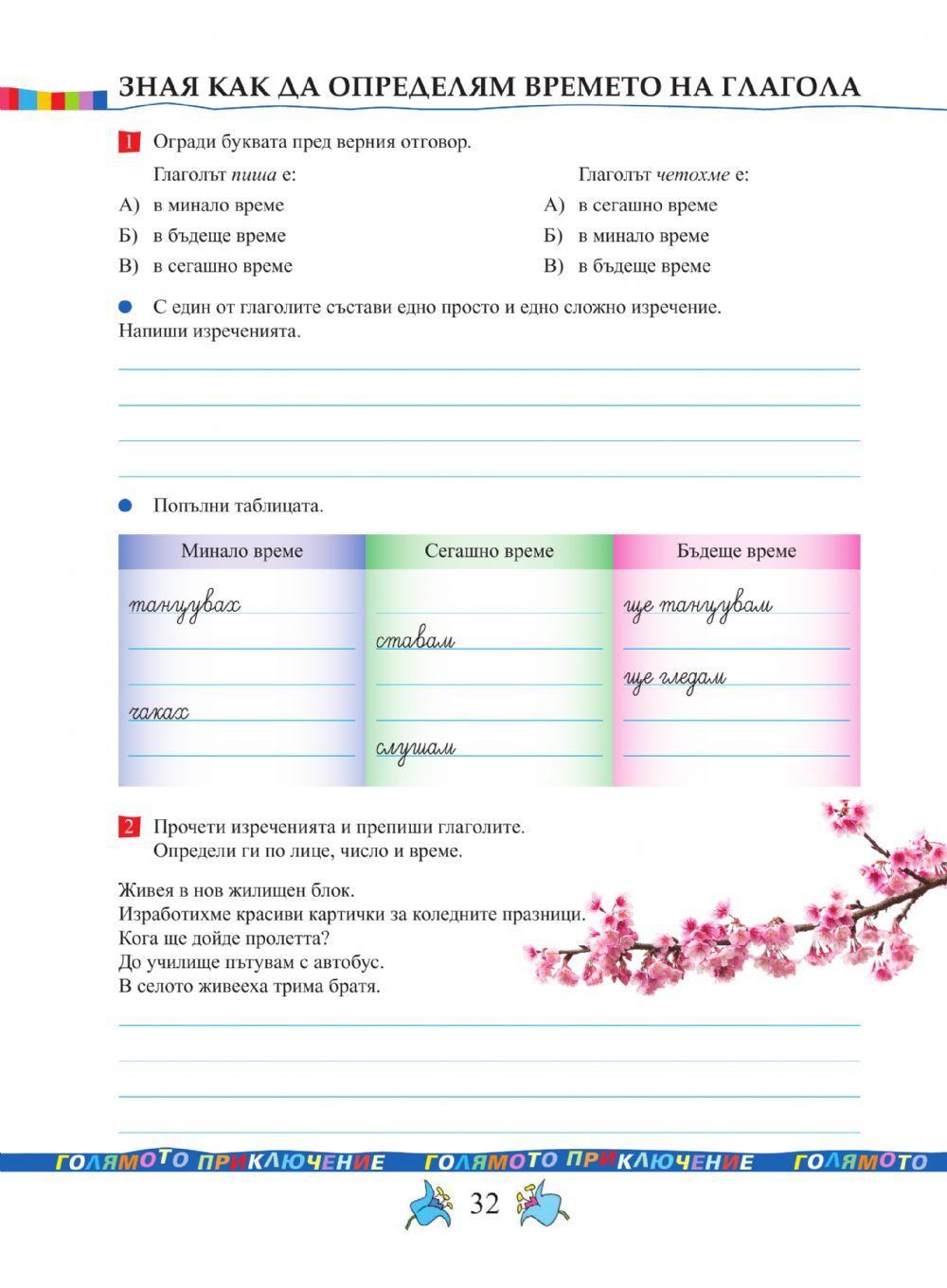 Употреба на  глаголните  времена