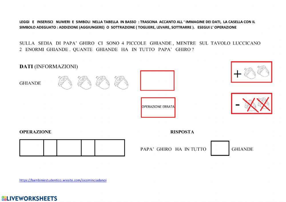 Problema : addizione o sottrazione?