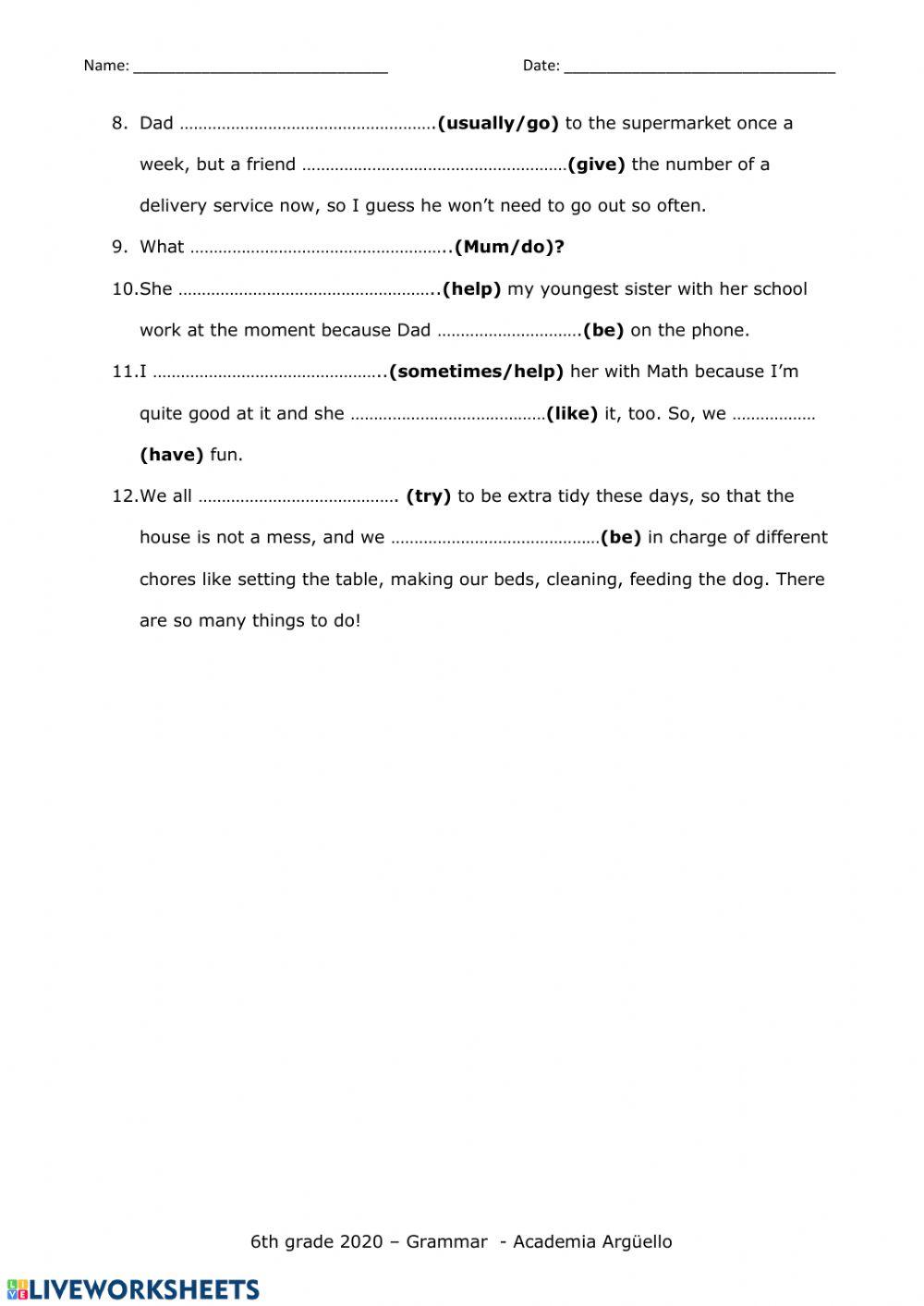 Simple Present and Present Continuous