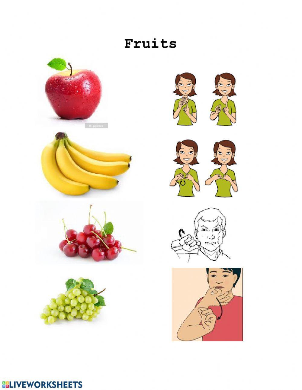 Fruits in ASL