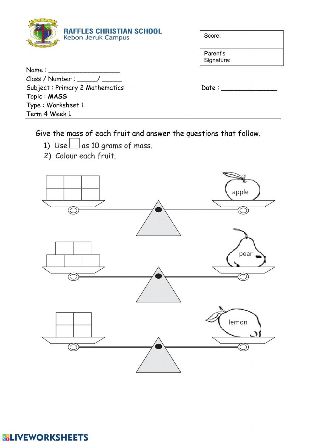 5420970 | Math Mass WS P2 | Shien | LiveWorksheets