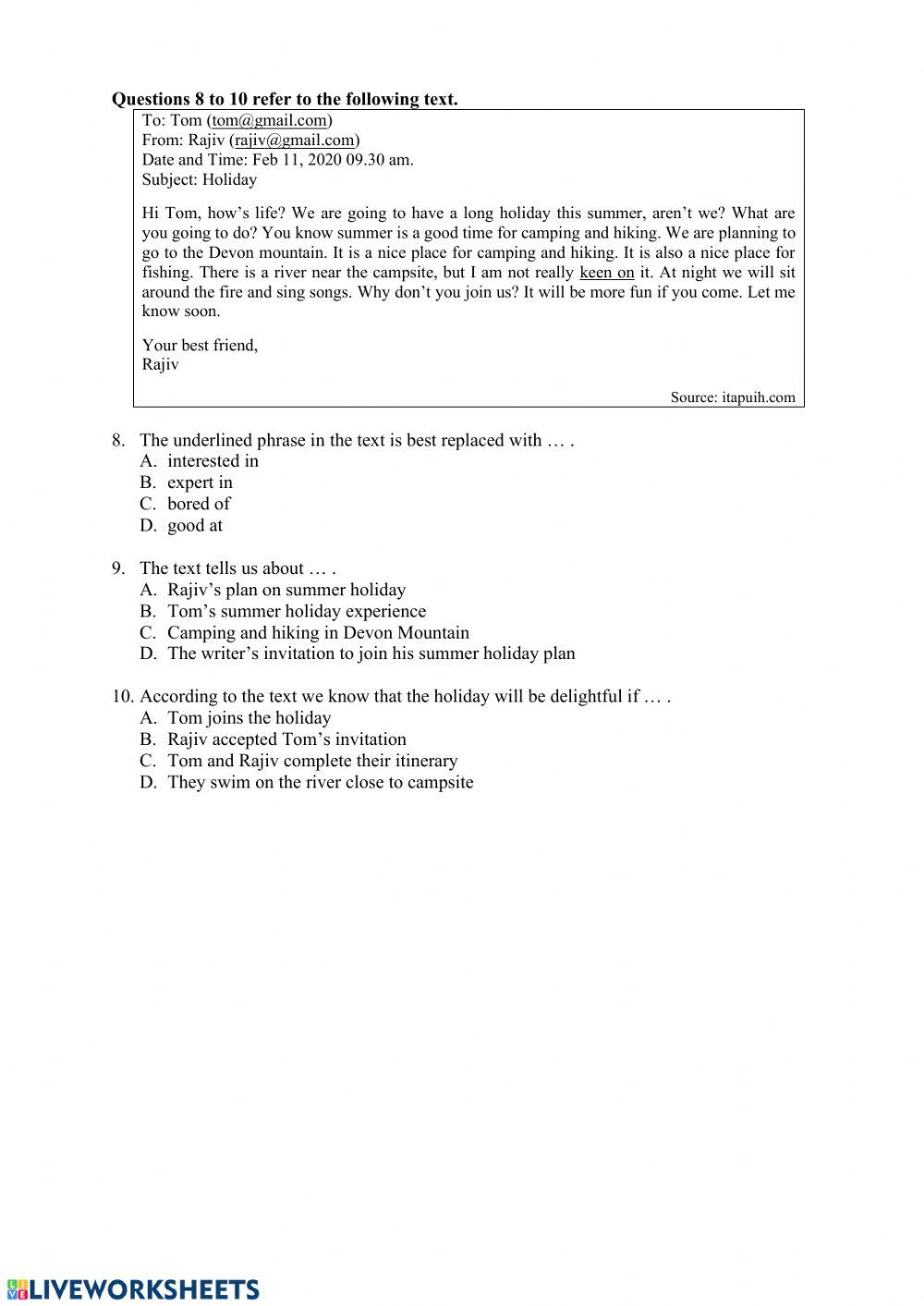 Mila try out kabupaten 2020