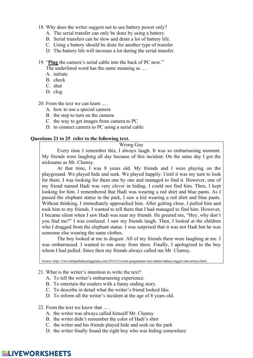 Mila try out kabupaten 2020