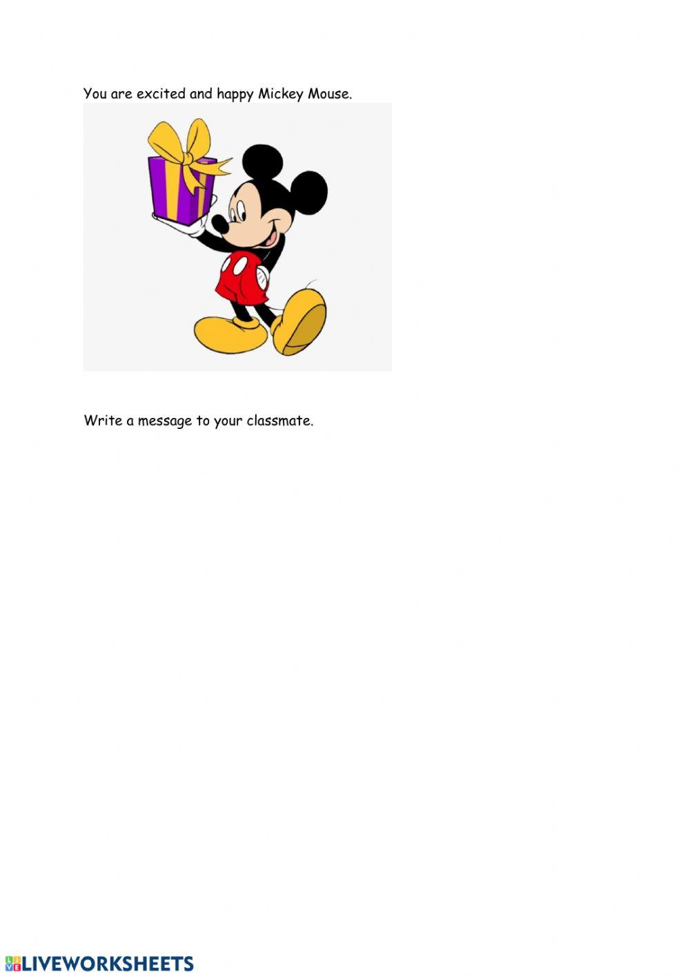 A message from Mickey Mouse
