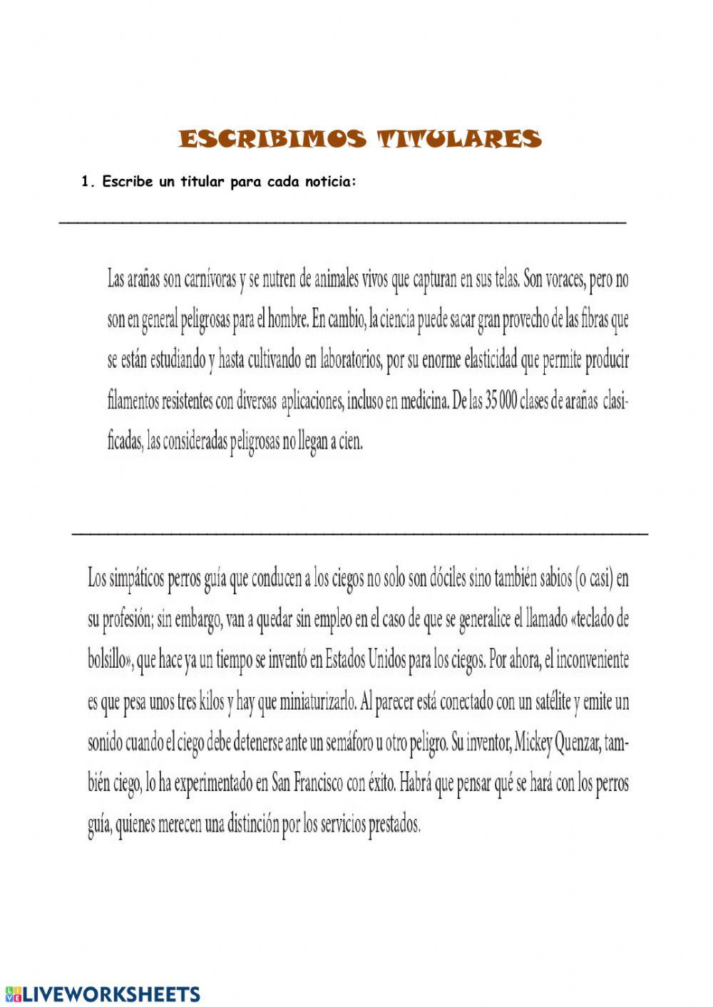 Escribimos titulares