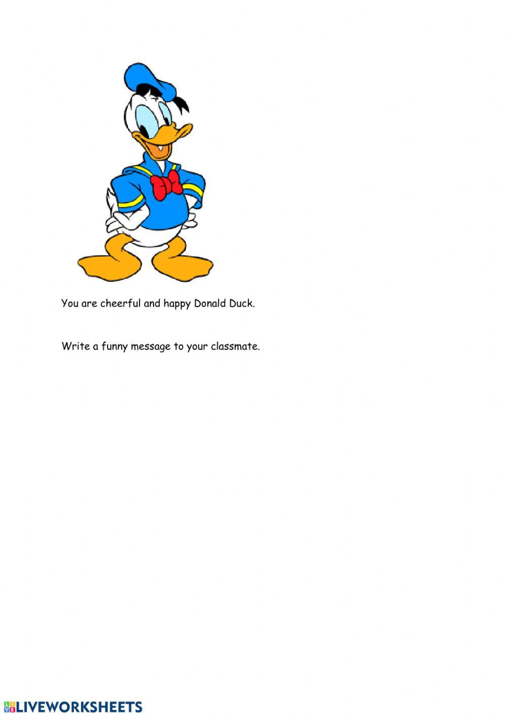 A message from Donald Duck