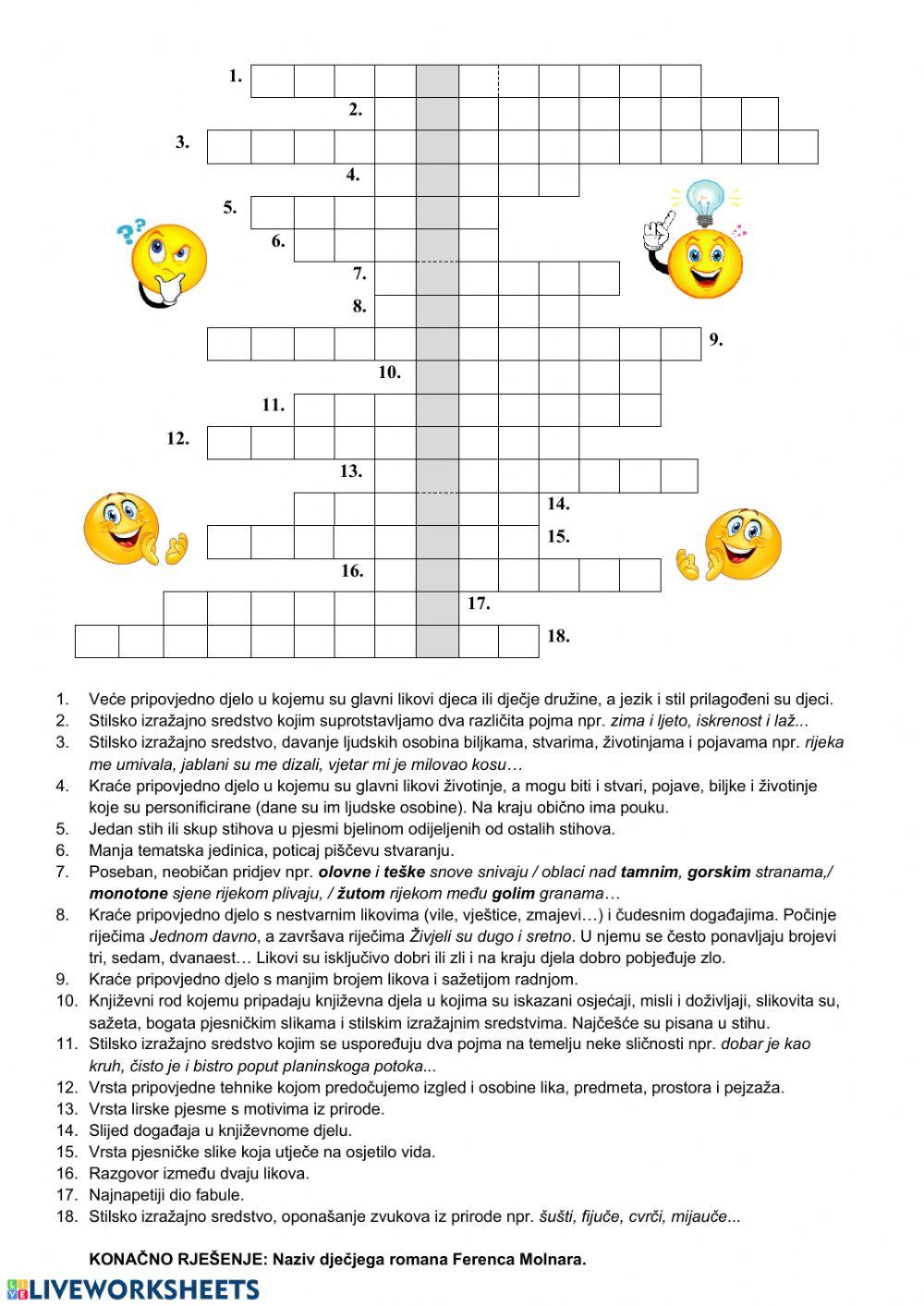 Književnoteorijski pojmovi, 5.r.